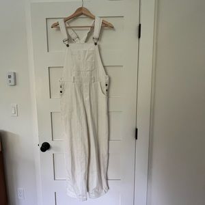 White cord overalls wedding